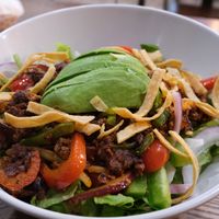 Custom vegan burrito bowl at Guads Tacos & Beer  in Davis