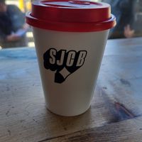 Oat latte at Krave Coffee in Toronto