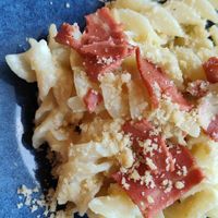 Carbonara veg at Hirondelle in Aosta