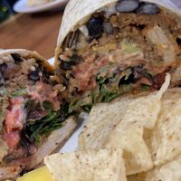 Vegan Chick’n bacon wrap at DellzVille in Charleston