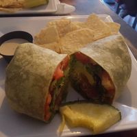 Vegan crab burrito. at DellzVille in Charleston