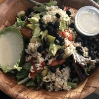 Black bean and brown rice salad at DellzVille in Charleston