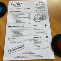 Menu. at Crank Cafe @ Crank Studios in Morley
