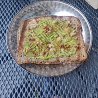 Vegan avocado toast at 6 Apartment Coffee in Kanazawa