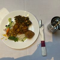 Vegan food from buffet  at Muna in New York City