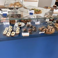 At least three of the baked goods presented here are vegan.  at Kolektor in Prague