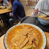 Stinky tofu (tofu under noodles) at Miao Guanyin - 妙觀音素食 - Zhongzheng District in Taipei