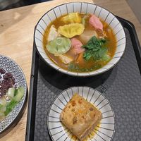 Colorful dumplings ($170) + stinky tofu ($60)  at Miao Guanyin - 妙觀音素食 - Zhongzheng District in Taipei