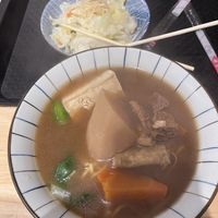 Another nice noodle soup + extra greens ($120 + $60)  at Miao Guanyin - 妙觀音素食 - Zhongzheng District in Taipei