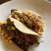 Vegan fish tacos. 1 tempeh 1 tofu   at The Daily Kitchen & Bar in Richmond