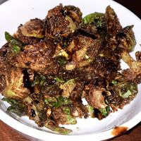 Vegan gf roasted brussle sprouts - app at The Daily Kitchen & Bar in Richmond