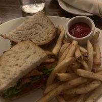 TLT (tempeh, lettuce, tomato) with French fries at The Daily Kitchen & Bar in Richmond