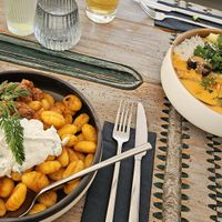 Notstein Gnocchi und Rotes Thai Curry vegan at Das Notstain in Amberg