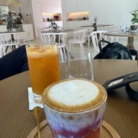 Latte with oat milkk  at Encci Carvoiera in Carvoeiro