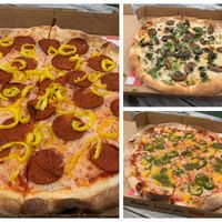 The 3 Wilmington vegan chef challenge pizzas. All were delish!  at Pizzeria Don Luca in Wilmington