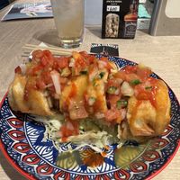The Jack & Soda behind with the chimichanga in frontt of  at 17MAP Minami - 17MAPミナミ in Osaka