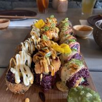 Crunchy California Dream, Shrimpless tempura crunch, Happy fish  at Vegan Sushi Bar - Arnhem in Arnhem