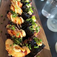 Shrimp(less) rolls and Seoul kimchi rolls at Vegan Sushi Bar - Arnhem in Arnhem