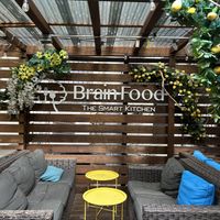 Cute backyard   at Brain Food in Brooklyn