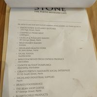 Local sourced at Stone Café in Perth And Kinross