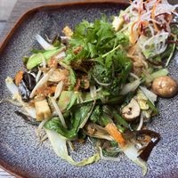 #23. Forgot the name. Glass noodles with seitan and tofu and a little side salad   at Miss Pho Restaurant in Berlin
