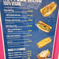 Food Menu at Runaway Cow in Chicago