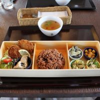 'Ham cutlet' set at Shojin Cafe Fuoi. at Shojin Cafe Foi - Shintouri in Wakayama