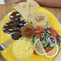 Falafel Plate (not vegan) at Pita Babes in Kerobokan Kelod