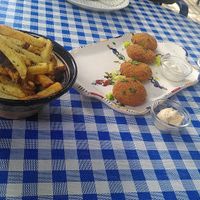 Falafel y patatas a la favorita at La Favorita in Tarifa