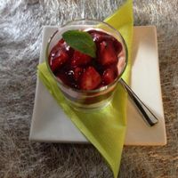 strawberry tiramisu  at Wondergood in Frankfurt