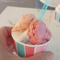 Limon y albahaca, fresa y melon at Gelateria Giuliana Di Busco Nicola in Monterosso Al Mare