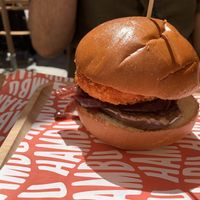 Red burger (vegan)  at Hambu  in Vernazza