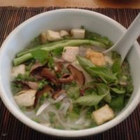 noodle soup for breakfast at The Kitchen in Thakhek