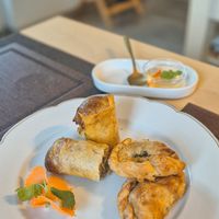 Starters- spring rolls and somosa at Sweety Siam in Bad Aibling