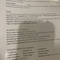 Menu 2  at The Cottage Inn in Alnwick