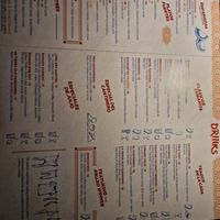 Right side of menu at Cafe La Trova in Miami