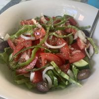 Village salad without the feta  at Coffee Yard Cafe-Restaurant in Lefkara
