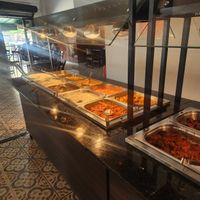 Hot buffet at Chama Verde Churrascaria Vegana in Campinas