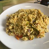 Rice with mushrooms and vegetables  at La Platería in Madrid