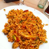 Arroz con setas y verduras at La Platería in Madrid