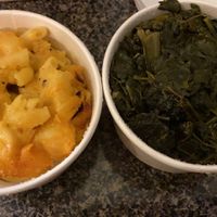 Mac and cheeze & kale  at Drop Squad Kitchen in Wilmington