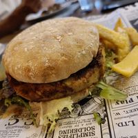 Hamburguesa vegana at Gastro Mercat in Gava