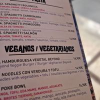 In the menu at Me Da Igual in Calpe