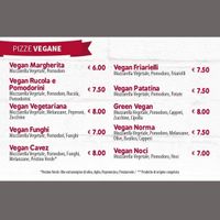 Vegan menu  at Pizzeria N Adì in Forone