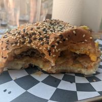 Cheese burger at Hoxton Burgers in Prague