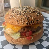 Cheese burger at Hoxton Burgers in Prague