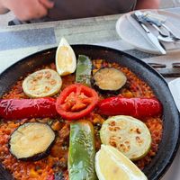 night 1 vegan paella  at Estrella del Charco in Lanzarote