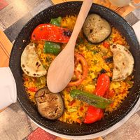 paella vegana  at Estrella del Charco in Lanzarote