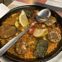 Vegane Paella für zwei   at Estrella del Charco in Lanzarote