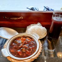 Tofu with aubergine at Bếp Chay Huệ Nhiên in Hanoi